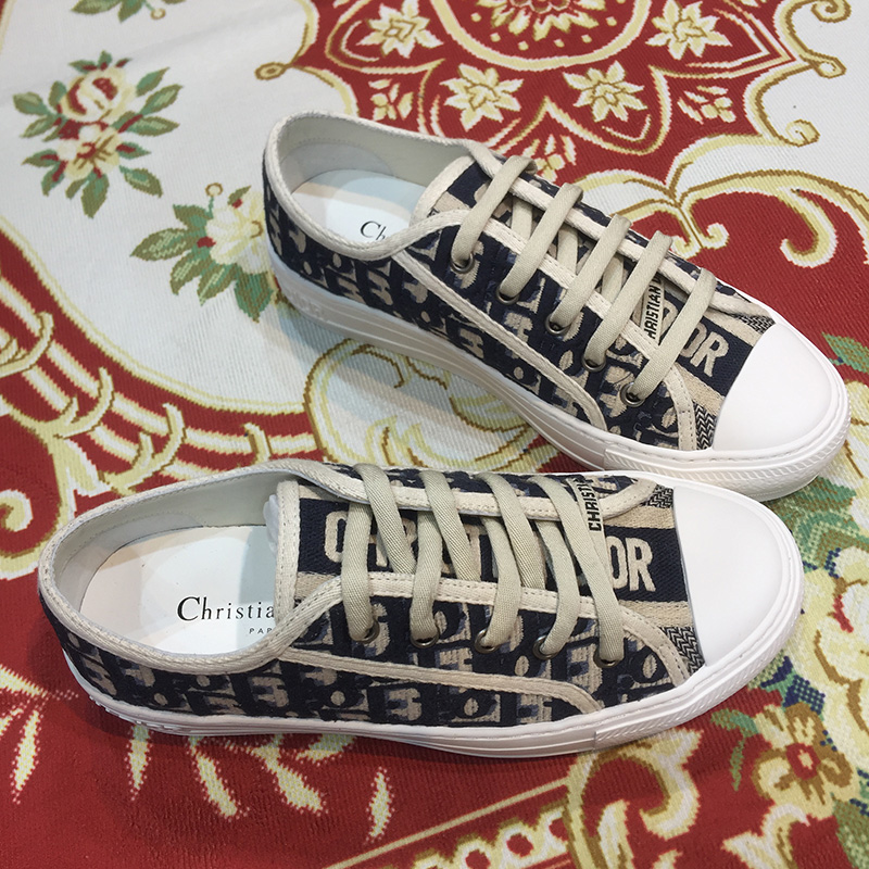 Rock Black & Tripod VersionTripod edition Diofide canvas shoe female 2021 summer new pattern Embroidery 3D letter Low Gang D home Versatile leisure time Men's Shoes