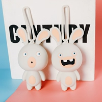 Dây kéo silicone túi chìa khóa dễ thương bunny mini key protector vài mô hình phim hoạt hình sáng tạo keychain ví móc chìa khóa nữ