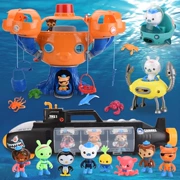 Tàu ngầm cột nhỏ đồ chơi thiết lập bạch tuộc chí fortune tiger shark đội hình houseboat doll set đồ chơi