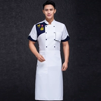 Белый синий+фартук