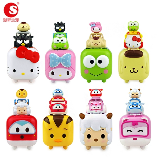 Hello kitty, заводная дженга, мультяшная милая игрушка, пингвин