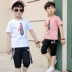 Chàng trai mùa hè phù hợp với 2018 trẻ em mới ngắn tay cậu bé mùa hè trẻ em mặc trẻ em lớn Hàn Quốc phiên bản của thủy triều phù hợp với hai mảnh Phù hợp với trẻ em