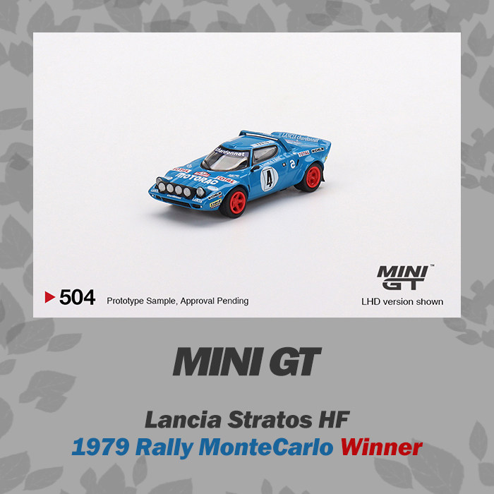 MINI GT 1:64 Lancia Stratos HF 1979 Rally MonteCarlo Winner #4