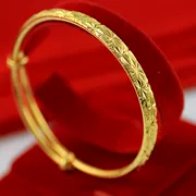 2017 thời trang new brass mạ vàng push-pull vòng đeo tay bằng phẳng nữ đầy sao dứa vòng đeo tay thời gian dài không phai