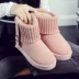 15 cô gái mùa thu và mùa đông Giày tuyết 11 booties 13 giày thể thao trường trung học 12 tuổi nữ trẻ em 40 yard giày mùa đông boot cao cổ nữ Giày ống