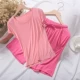 Modal Pyjama Quần short tay ngắn dành cho nữ Thiết lập dịch vụ gia đình hai mảnh rộng Kích thước lớn Mùa hè Phần mỏng có thể mặc được bên ngoài - Nam giới