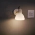 Đài Loan thiết kế trắng ngọc thủy tinh mini gương đèn pha Bắc Âu tối giản phòng khách phòng ngủ đèn ngủ xoay đèn tường kính đèn ốp trần phòng ngủ đèn treo tranh Đèn tường