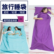 Túi ngủ du lịch chống bẩn túi ngủ sức khỏe khách sạn khăn trải giường gối mỏng di động đơn đôi túi ngủ bẩn