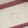 Phiên bản tiếng Hàn của đơn giản nhẫn đính hôn kim cương màu nude đơn nữ mạ bạch kim trang sức kim cương siêu mịn zircon nhẫn cưới nhẫn chỉ số nhẫn ngón tay nhẫn vàng tây nam