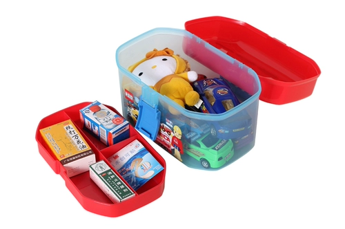 Игрушка, пластиковый ящик для хранения, мультяшная коробка для хранения, двухэтажные мелки