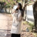 Chống mùa cao đẳng gió 2018 mùa thu và mùa đông Nhật Bản sinh viên mới áo cô gái dài sừng khóa áo len áo khoác nữ Trung bình và dài Coat