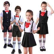 Trẻ em hoa cô gái ăn mặc nam trẻ em của bib boy phù hợp với vest phù hợp với mùa hè nam giới và phụ nữ đàn piano hiệu suất quần áo