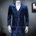 Bộ đồ màu xanh da trời phù hợp với trang phục nam ba mảnh giản dị phù hợp với phong cách Anh - Suit phù hợp Suit phù hợp