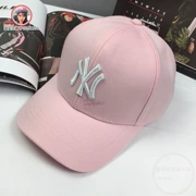 Mũ bóng chày MLB 18 mẫu nữ mới lưỡi vịt cong mũ nhỏ tiêu chuẩn mũ hồng NY mũ bóng chày Yankees 00661 - Bóng chày