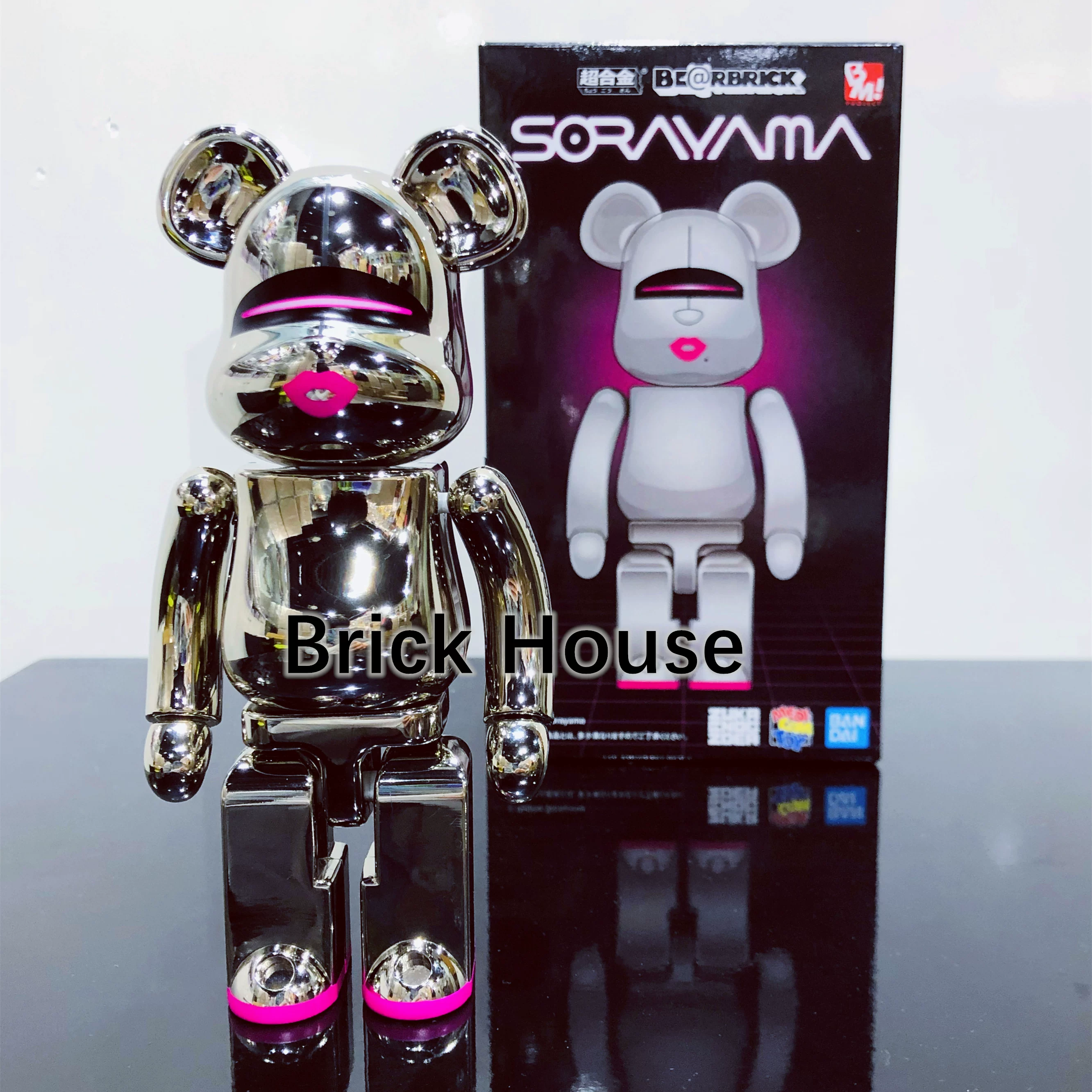 [Bearbrick Be@rbridck 200% 超合金 HAJIME SORAYAMA 空山基 银色]