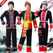 Trang phục mới Miao trang phục dân tộc thiểu số Quảng Tây Li quốc tịch Tujia Zhuang dài tay quần áo nam