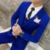 quan ao nam Bộ đồ nam màu đỏ hợp thời trang Slim Casual Suit Bộ đồ nam trẻ trung phong cách Hàn Quốc Bộ đồ nhỏ ba mảnh Áo cưới chú rể đồ nam đẹp Bộ đồ