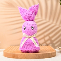 Сиреневый кролик, полотенце, 30×30см