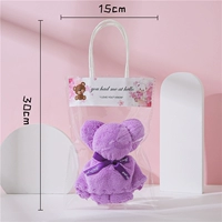 Фиолетовый новый фиолетовый медведь-прозрачная сумка