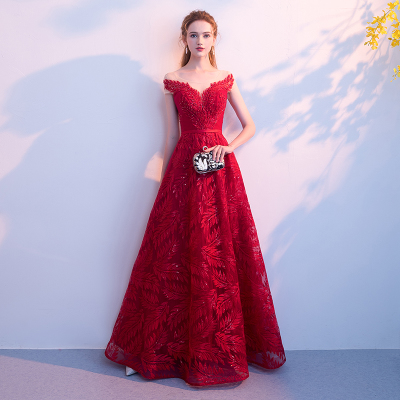 Red evening dress, wedding dress, 2020, plus size, fitted