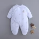 Quần áo sơ sinh cho bé quần lửng chân găng tay găng tay cotton dính liền với nhà sư đầu xuân để giữ ấm cho tháng 4 - Áo liền quần