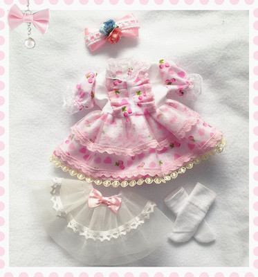 taobao agent [2 sets of free shipping] 4 -point dress BJD skirt baby clothes 1/6 set of YOSD bow giant baby MSD holala