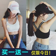 2 cái không có vòng thép bra beauty vest phong cách thể thao đồ lót chống sốc chạy ngủ áo ngực cô gái yoga khô nhanh