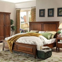 Сельская импортная мебель из натурального дерева для двоих для кровати, в американском стиле, 1.8м, 1.5м
