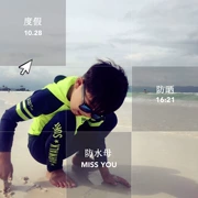 Thương hiệu Hàn Quốc Boy Child Child Đồ Bơi Sinh Viên Nhanh Chóng làm khô Dài tay Quần Chia Sun Float Lặn Surf Phù Hợp Với