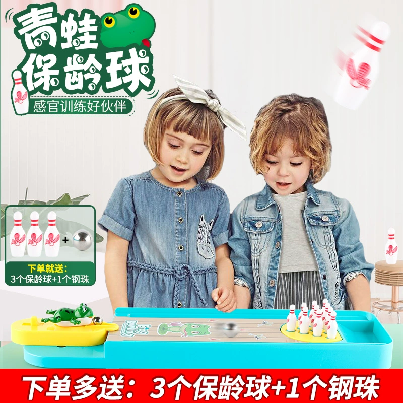 Trẻ em ngón tay tống ra bowling câu đố bóng rổ cậu bé và cô gái tương tác cha-con trong nhà trò chơi bàn phóng - Trò chơi cờ vua / máy tính để bàn cho trẻ em
