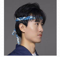 Синяя волнистая резинка для волос