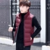 Vest nam xuân thu đông Phiên bản Hàn Quốc của xu hướng đẹp trai ấm áp vest ấm áp vest nam áo khoác cotton lụa - Dệt kim Vest Dệt kim Vest