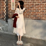 Đầu thu 2019 mới nhẹ gió nấu chín nữ sang trọng phiên bản Hàn Quốc là váy eo cao mỏng manh đầm một chữ - A-Line Váy