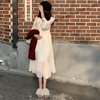Đầu thu 2019 mới nhẹ gió nấu chín nữ sang trọng phiên bản Hàn Quốc là váy eo cao mỏng manh đầm một chữ - A-Line Váy váy suông chữ a cho người béo