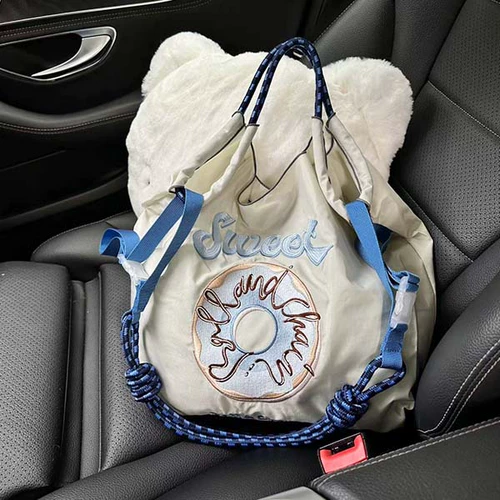 Тканевый мешок, нейлоновый шоппер, сумка на одно плечо, (в наличии на складе), с вышивкой