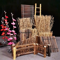 Retro Bamboo Sushi Sushi Pan Bamboo Fence Fence Bamboo Silk, чтобы сделать деформирование бамбукового забора Японская и корейская кухня сашими украшения