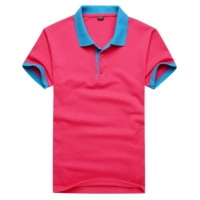 Розово-красный с синим воротником (без карманов на груди)