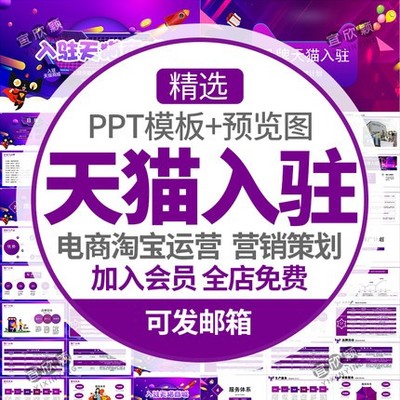 5398品牌营销策划入驻天猫商场方案PPT模板推广网店电商淘...-1