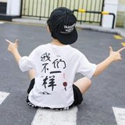 Quần áo bé trai phù hợp với mùa hè 2019 Trẻ em mới phiên bản Hàn Quốc đẹp trai ngắn tay hai mảnh mùa hè đại dương - Phù hợp với trẻ em