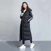 2019 mới siêu dài dày phiên bản Hàn Quốc của áo khoác xuống đầu gối nữ mẫu đôi lỏng lẻo ba thanh áo khoác ấm áp giản dị - Xuống áo khoác