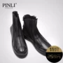 PINLI sản phẩm của nam giới giày da cao-top giày da bình thường khởi động triều D164321396 giày cao cổ nam đẹp
