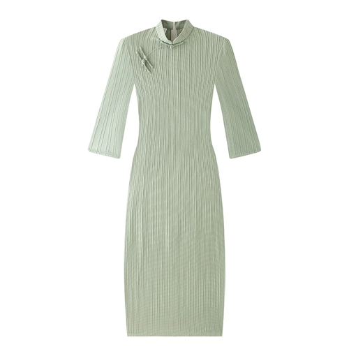 Легкое ципао, длинное винтажное платье, юбка, китайский стиль, коллекция 2023