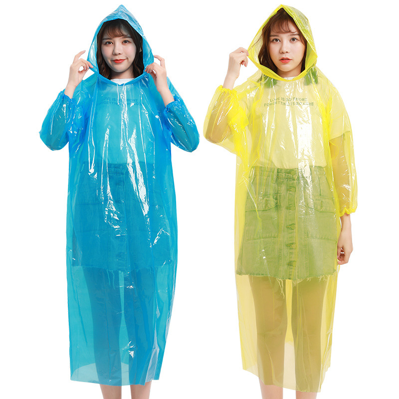 一次性雨衣男女儿童透明便携式防水雨服户外旅游连体雨披