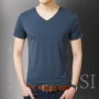 Băng lụa cotton ngắn tay nam t-shirt giản dị Hàn Quốc phiên bản của V-Cổ áo sơ mi từ các màu nóng giản dị thủy triều của nam giới quần áo Mẫu áo phông nam đẹp 2019