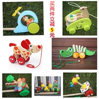 Детская машина для младенца для раннего возраста, тележка на шнурке со шнуром, игрушка для мальчиков и девочек, 1-2-3 лет