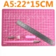 Розовый мел, нож, А-силуэт, 15см