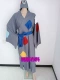 trang phục ăn xin Jigong, áo choàng, áo khoác, cotton và vải lanh thoáng khí Douyin biểu diễn sân khấu