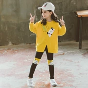 Quần áo mùa thu cho bé gái mùa xuân phù hợp với áo len xà cạp hai mảnh set 4 đến 5 đến 6 7 8 9 10 tuổi phiên bản mới của Hàn Quốc - Khác