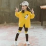 Quần áo mùa thu cho bé gái mùa xuân phù hợp với áo len xà cạp hai mảnh set 4 đến 5 đến 6 7 8 9 10 tuổi phiên bản mới của Hàn Quốc - Khác quan ao tre em