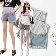 Bà bầu mùa hè quần short denim 2019 mới hè nâng bụng nóng quần sớm mang thai 3-9 tháng thủy triều mẹ ba quần - Phụ nữ mang thai quần / quần bụng